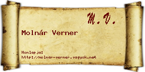 Molnár Verner névjegykártya